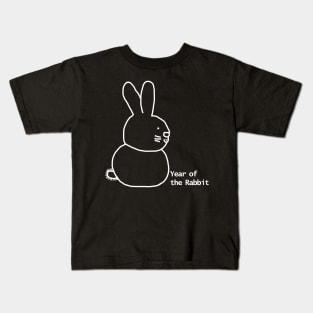 Year of the Rabbit White Line Kids T-Shirt